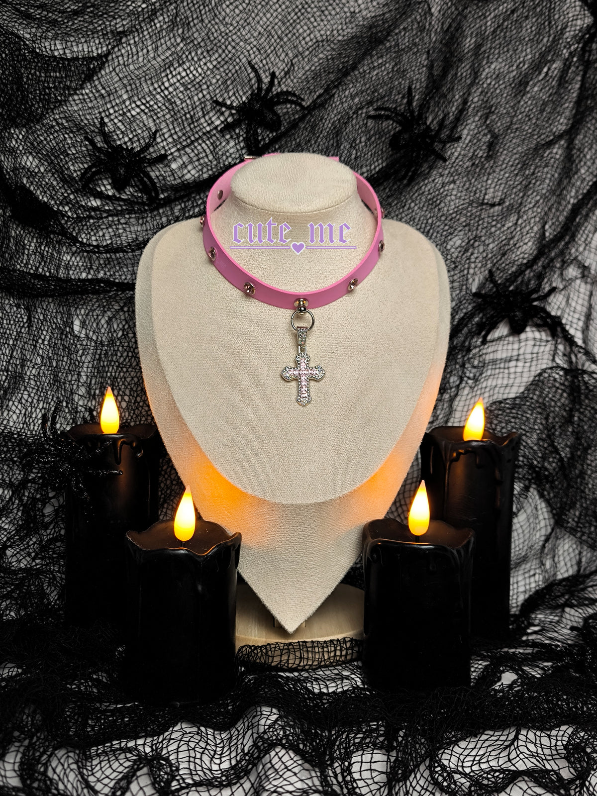 Choker PINK CROSS